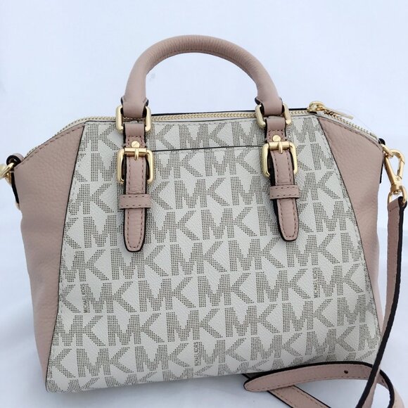 Michael Kors Pink and Cream Satchel Bag - Picture 16 of 16